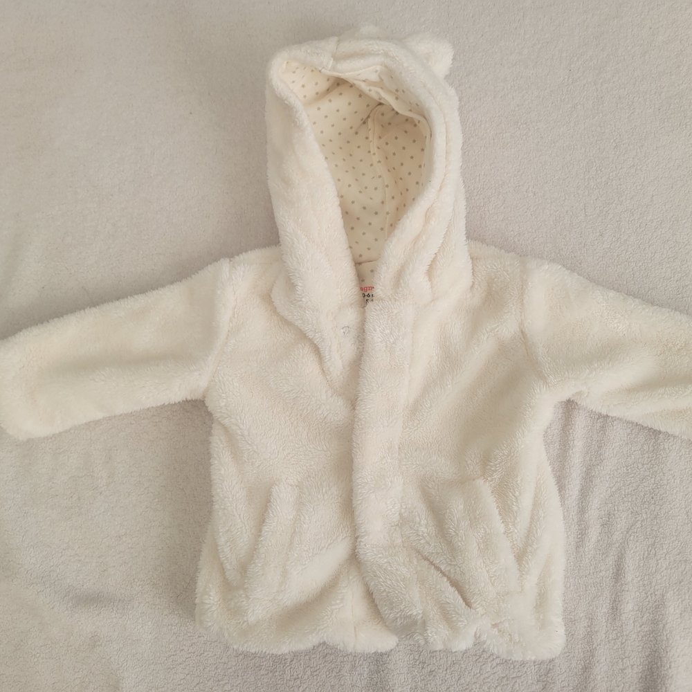 Magnetic Me Cozy Cream Hooded Baby Jacket